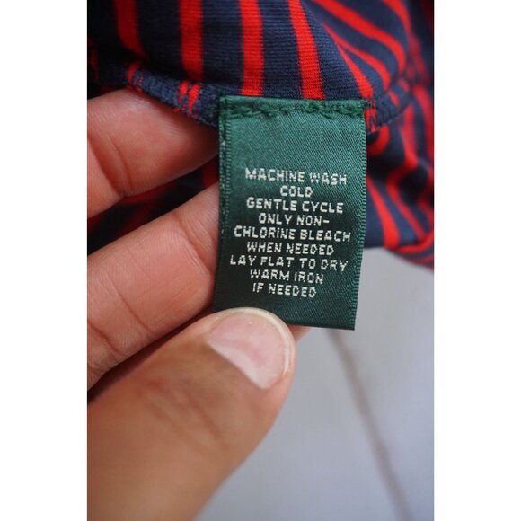 Lauren Ralph Lauren Women Navy/Red Striped Blouse Top – Size M - Picture 4 of 6